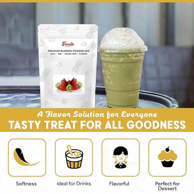 Fanale Premium Avocado Bubble Tea Flavoring Powder, Perfect for Baking, Smoothies, Desserts and Drinks, Instant Flavoring Powder for Boba Milk Tea