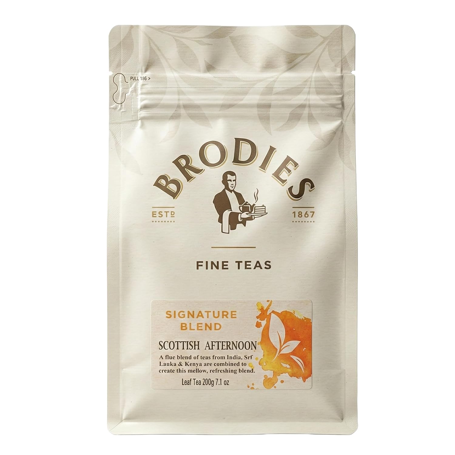 Brodies Tea, Scottish Afternoon Tea, Loose Leaf Black Tea Imported from Scotland, 7 Ounce (Pack of 1)