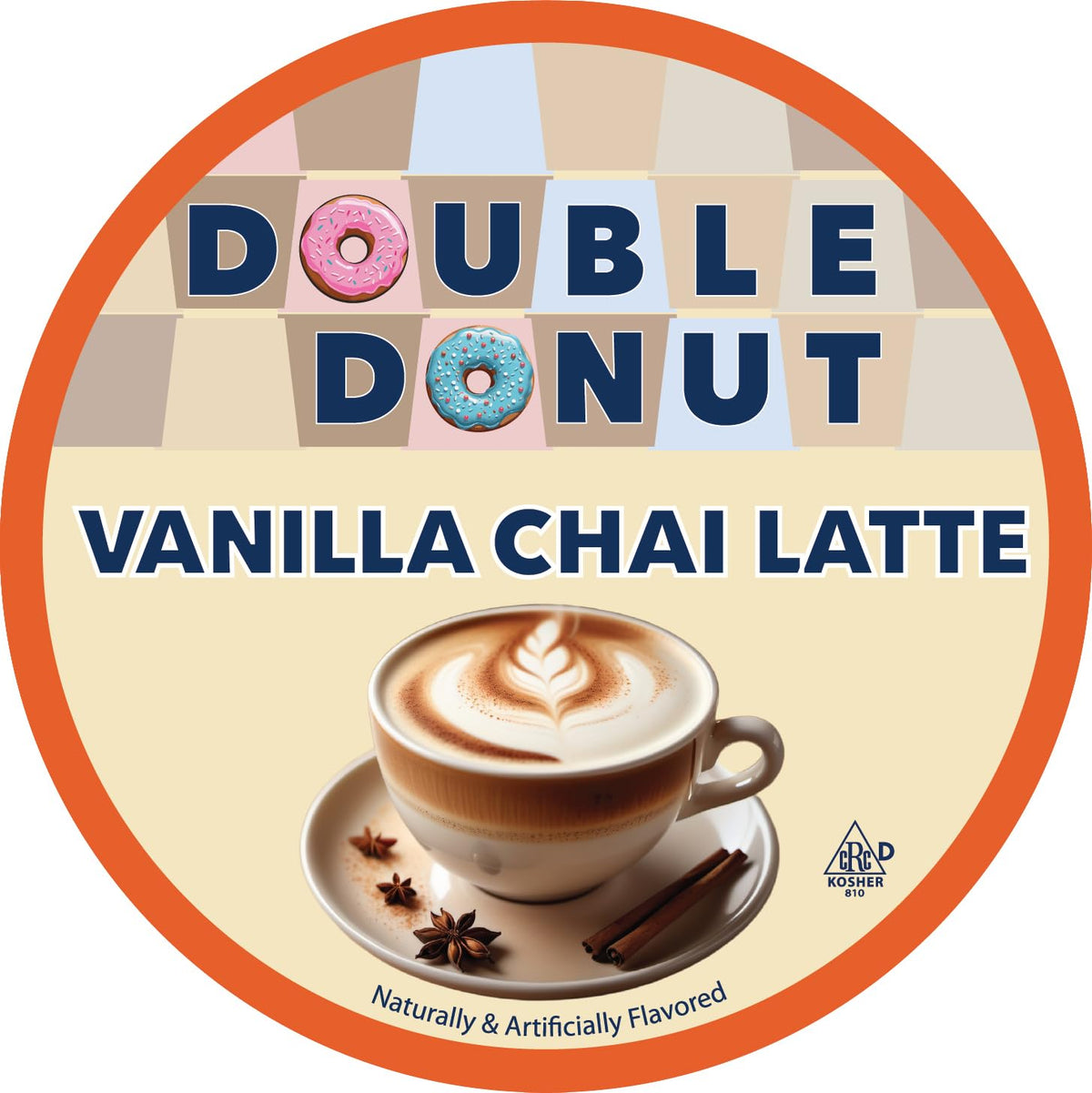 Double Donut Coffee Double Donut Vanilla Chai Latte Pods, Smooth & Creamy, 20 Count