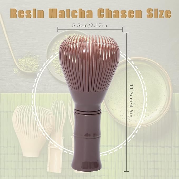Resin Matcha Whisk Traditional Japanese Chasen Matcha Tea Whisk Gifts for Tea Lovers Reusable Plastic Matcha Whisk for Authentic Tea Preparation