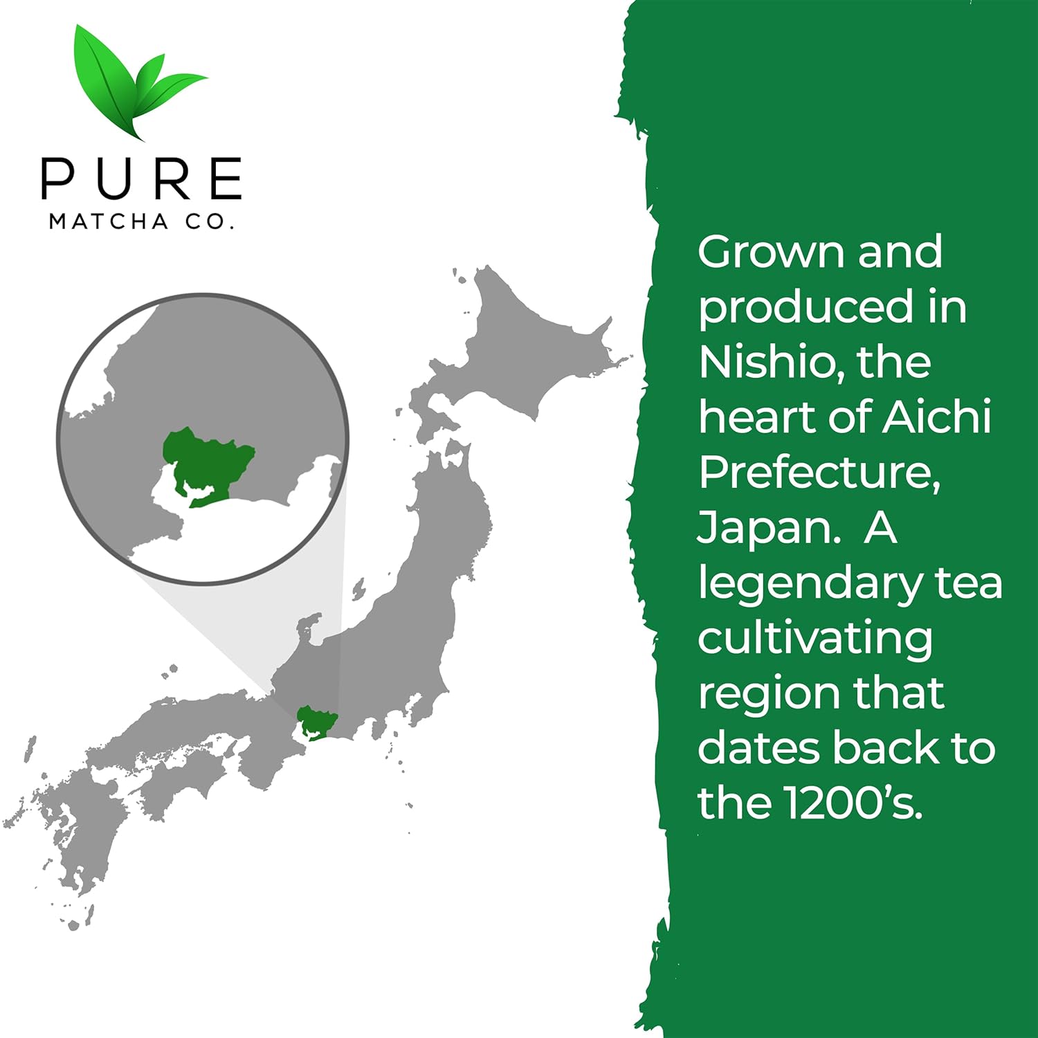 Pure Matcha Co | Premium Organic Ceremonial Grade Matcha Green Tea Powder | Authentic Japanese Origin | Sugar Free | 30g, 1.06oz