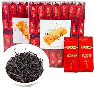 Phoenix Dancong Oolong Tea – “Honey Orchid Aroma” – 30 Tea Bags / 180g – Mi Lan Xiang Chinese Oolong – 凤凰单丛蜜兰香乌龙茶Dan Cong - Oolong Tea Loose Leaf - Chaozhou Phoenix Tea Mountain Oolong with Sweet and Orchids Aroma - Health Tea