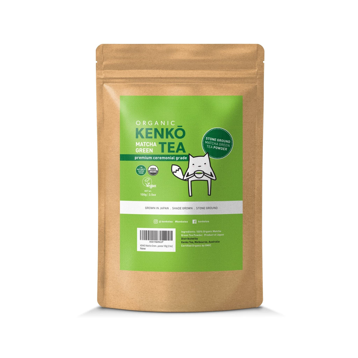 Kenko Tea Matcha Green KENKO Matcha Green Tea Powder [USDA Organic] Ceremonial Grade, Authentic, First Harvest, Quality