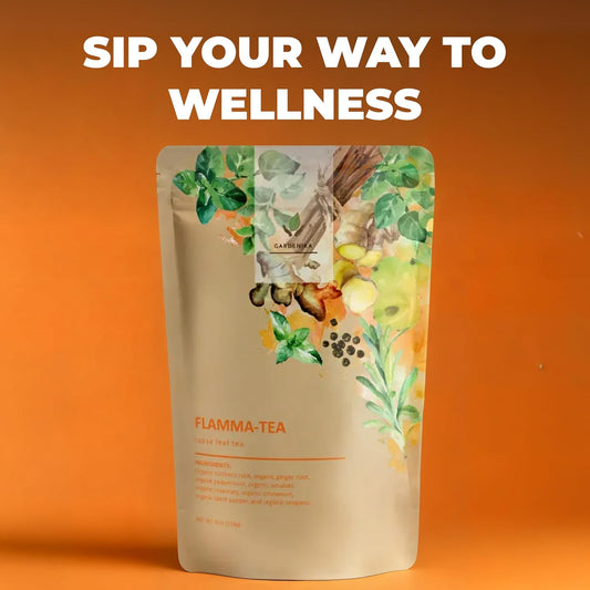 Gardenika Organic Flamma-tea Loose Leaf Turmeric Ginger Tea | with Cinnamon &amp; Pepper | 100% Natural | Caffeine Free | Herbal Wellness Tea | Premium Blend | 1 lb (454g)