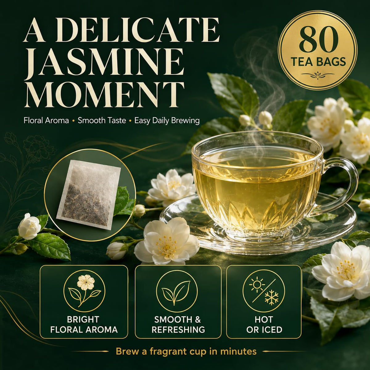 WOTIHA Jasmine Flower Tea Bags