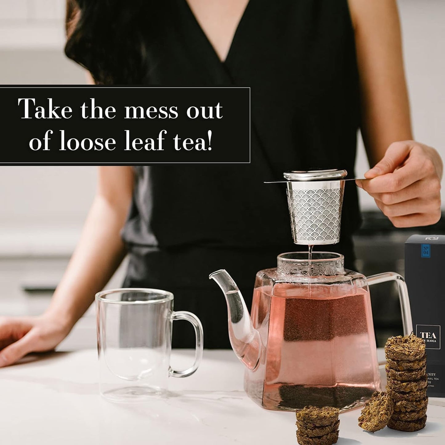 iLOLA The Beginning | Tea Disc Set | Oprah’s Favorite Things 2022 | Organic Loose Leaf Probiotic Tea | Stainless Steel Infuser | Gift Box Set (Gift Box Set 3)