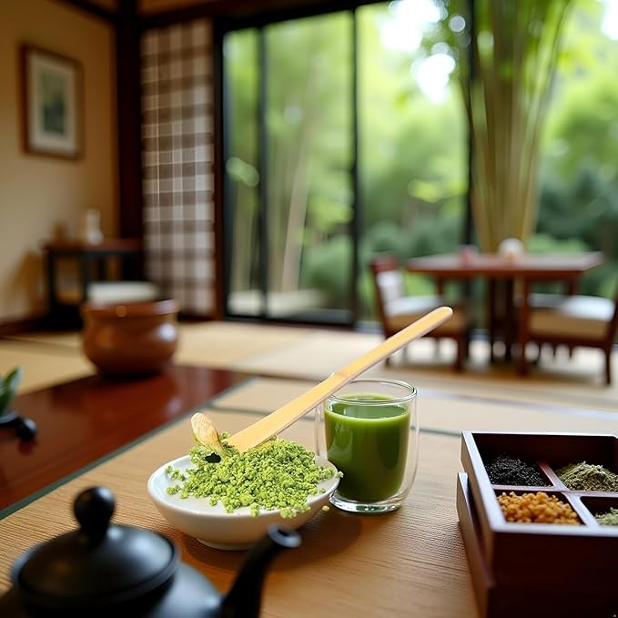 Traditional Japanese Bamboo Matcha Tea Scoop, Brown Chashaku Hooked Spoon, 18cm Length for Tea Ceremony, Tea Accessories