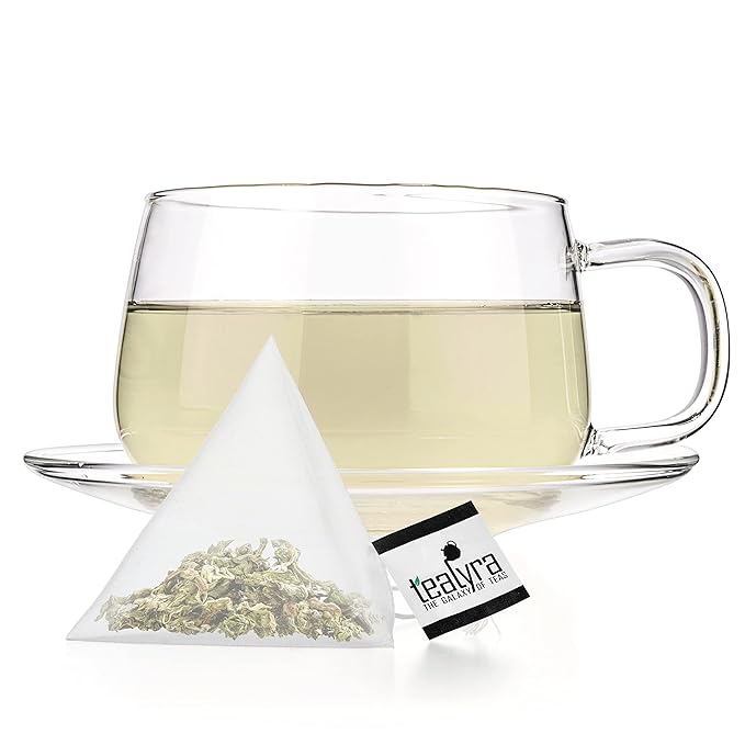 Tealyra - Bedtime - 25 Bags - Chamomile - Spearmint - Hemp Leaves - Unique Relaxing Herbal Loose Leaf Tea - Sleep and Calm Tea - All Natural