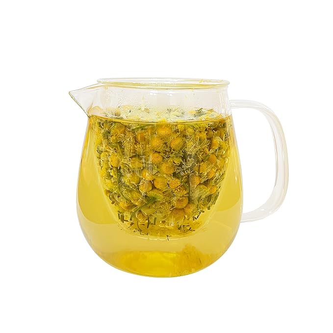 Tian HU Shan Chamomile Flowers Herbal Tea, Chamomile Tea Loose Leaf, Sugar Free Caffeine Free, Natural Clean without Impurities, Vegan 4 Ounce