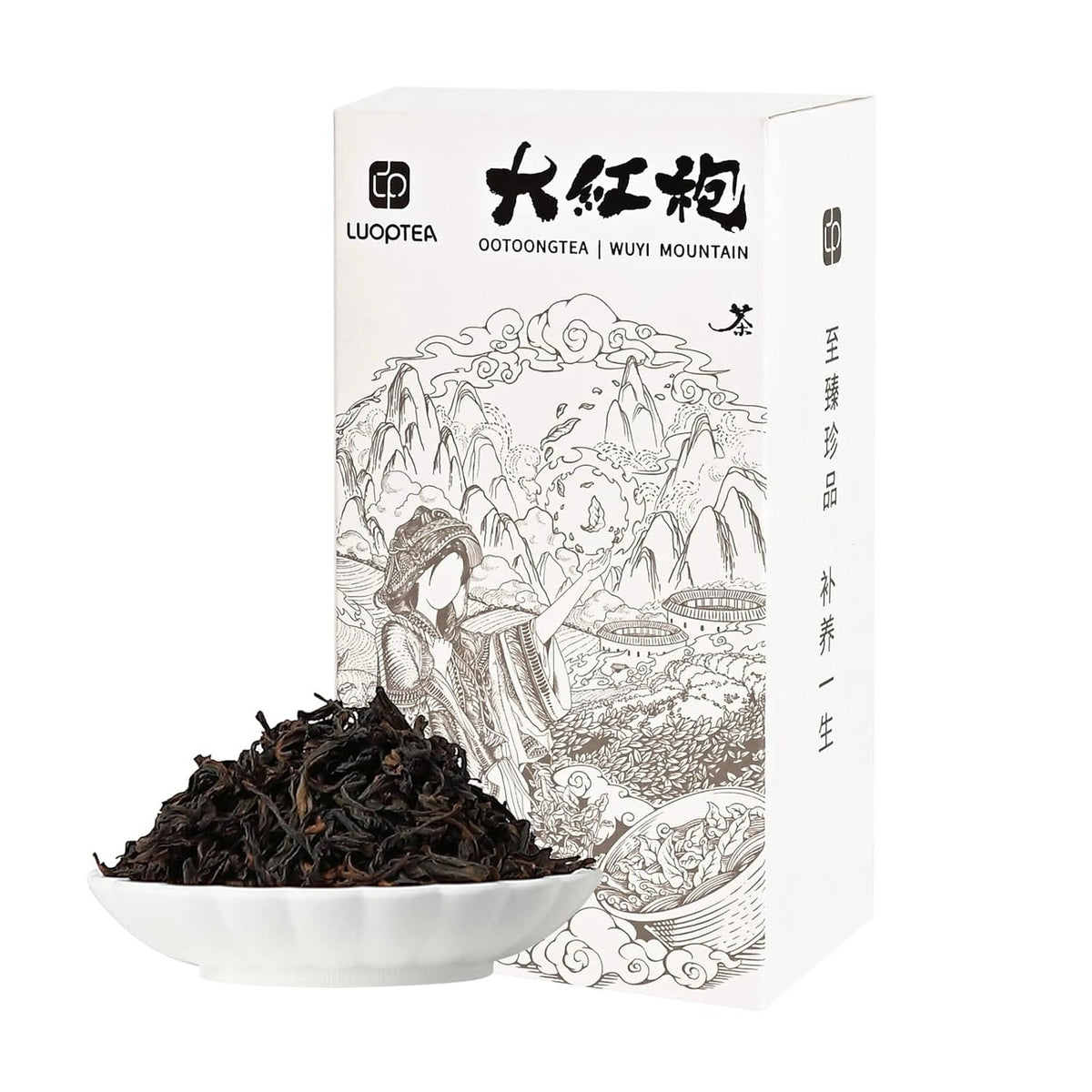 luoptea Da Hong Pao Rock Oolong Tea with Floral Aroma- Handcrafted Premium Oolong Loose Leaf from our Own Family Tea Garden in Wuyi Mountain, China -Handpicked & Charcoal Roasted for Rich（150g）