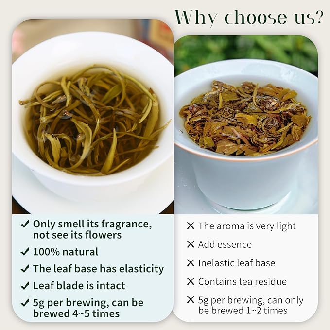 XIXICHA Jasmine Pearls Tea Jasmine Green Loose Leaf Dragon Balls Grade AAA 5.3oz/150g Long-lasting Natural Aroma Chinese Tea （120 cups）茉莉花茶 特级茉莉龙珠 绿茶 花茶