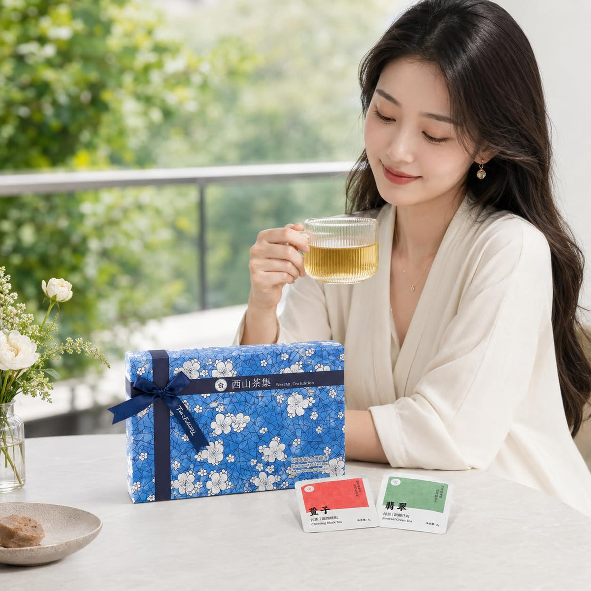 Rinatea Tea Gift Set - West Mt. Tea Selection-Tea Bag Sampler Variety Pack - Includes 6 Rich Flavors