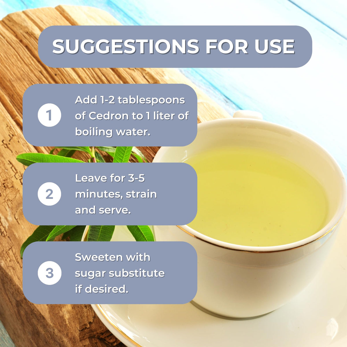 HANAN PERUVIAN SECRETS Hanan Lemon Verbena (Cedron) Loose Herbs – Herbal Tea All-Natural Beebrush from Peru’s Andes Mountains