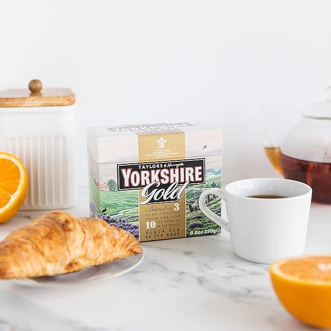 Yorkshire Tea, Gold, Black Tea, 80 Teabags, (Pack of 5)