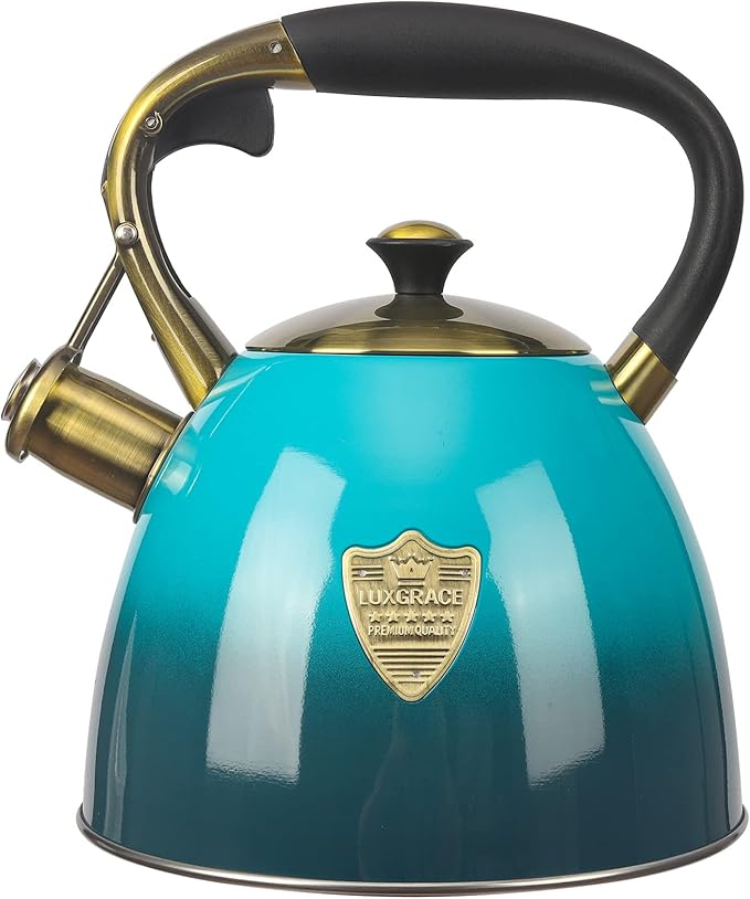 Tea Kettle -2.9 Quart Tea Kettles Stovetop Whistling Teapot Stainless Steel Tea Pots for Stove Top W