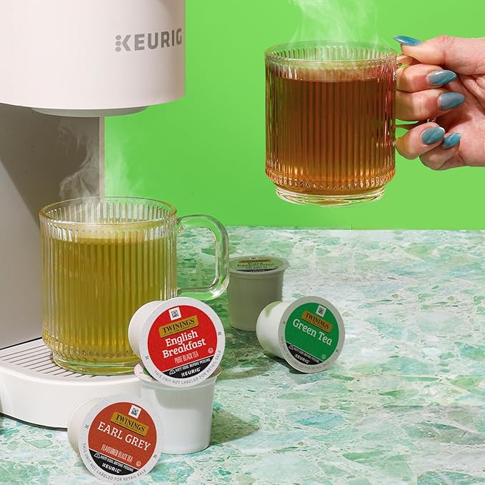 Twinings 96 K-Cup Pods Variety Pack 24 Count (Pack of 4), English Breakfast, Earl Grey, Green, and Pure Peppermint Tea for Keurig and Single Cup Brewers, Enjoy Hot or Iced