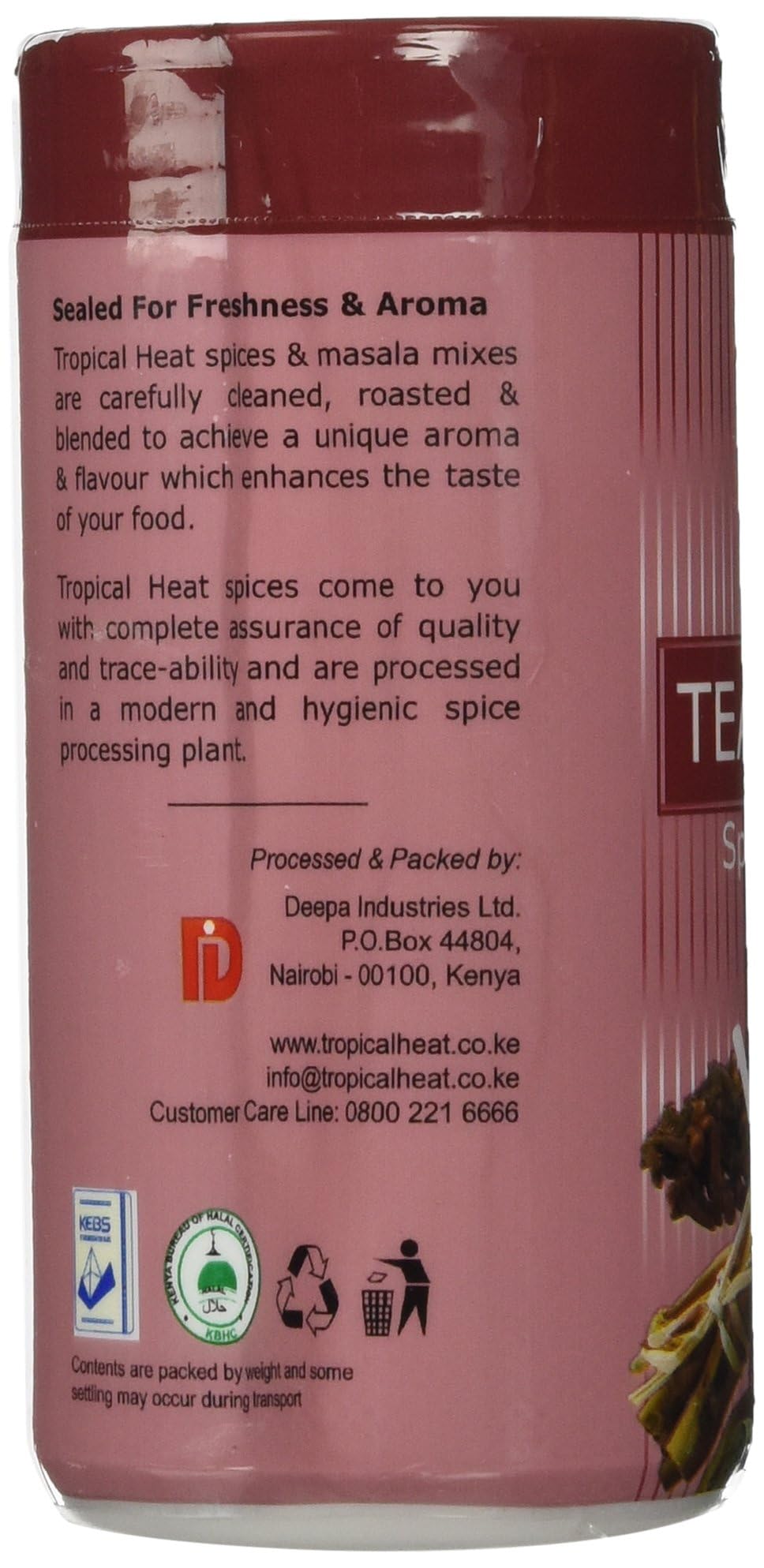 TOP BRIGHT Tropical Heat Kenyan Tea Masala,3.53oz, 1pack