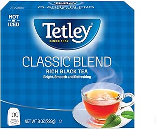Tetley Classic Blend Premium Black Tea, Rainforest Alliance Certified, 100 Count (Pack of 12)