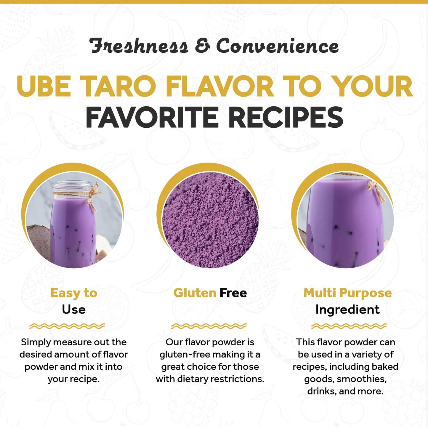 Fanale Ube Taro Milk Tea Powder, Instant Flavoring Powder, 2.2lbs Pack of 1 | Instant Flavoring Mix Perfect for Boba Milk Tea, Smoothies, Baking &amp; Desserts. Rich &amp; Creamy Beverage Powder, Easy to Prep