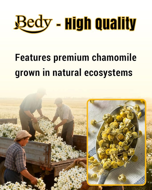 Bedy Chamomile Tea Relaxing & Calming, 120 Teabags Individually Wrapped Herbal Tea, Non-GMO, Caffeine Free