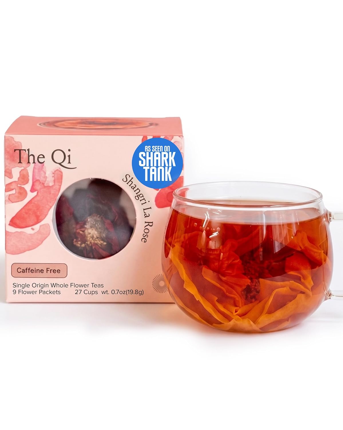 The-Qi Shangri-La Rose Blooming Flower Tea - 9 Whole Flowers