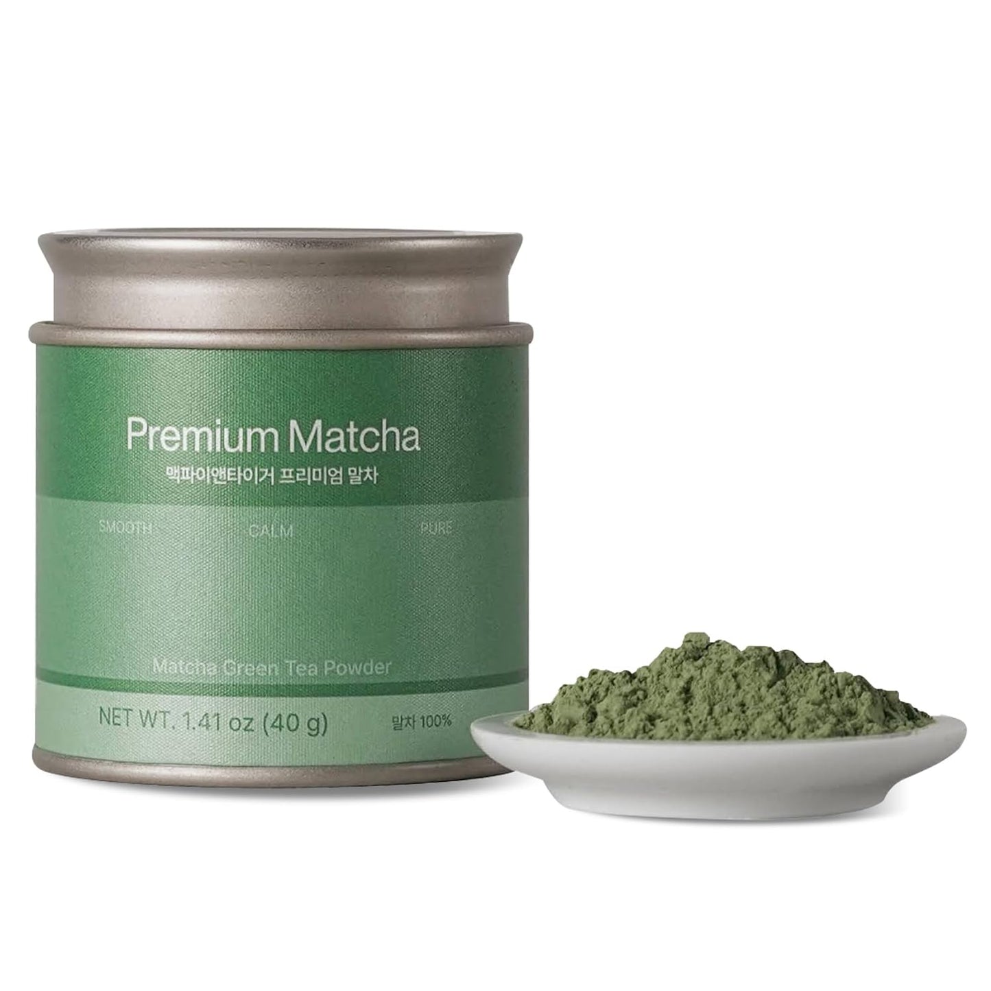Magpie&amp;Tiger Premium Matcha Powder - Perfect for Matcha Lattes | Authentic Korean Green Tea from Boseong, Korea | Rich, Vibrant Flavor with a Clean Finish (40g)