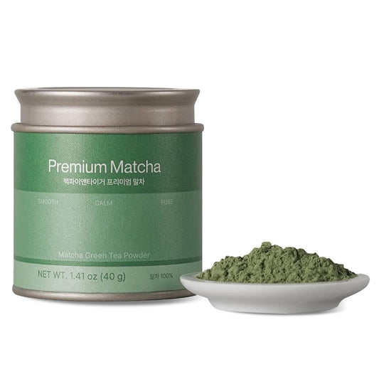 Magpie&amp;Tiger Premium Matcha Powder - Perfect for Matcha Lattes | Authentic Korean Green Tea from Boseong, Korea | Rich, Vibrant Flavor with a Clean Finish (40g)