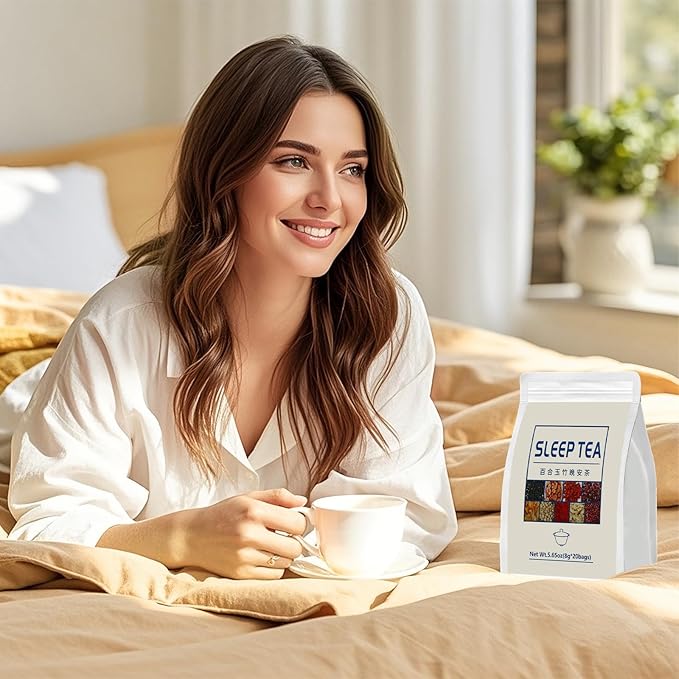 Sleep Herbal Tea - Night Time Tea for Bedtime - 20 Tea Bags with Mulberry, Red Date, Gardenia, Red Rose, Jade Bamboo, Lotus Seed, Goji Berry, Lily
