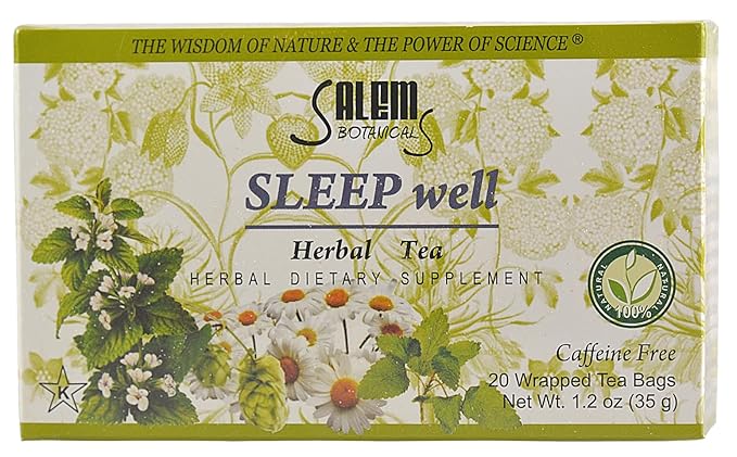 Salem Botanicals Herbal Tea, Sleep Well, 20 Count