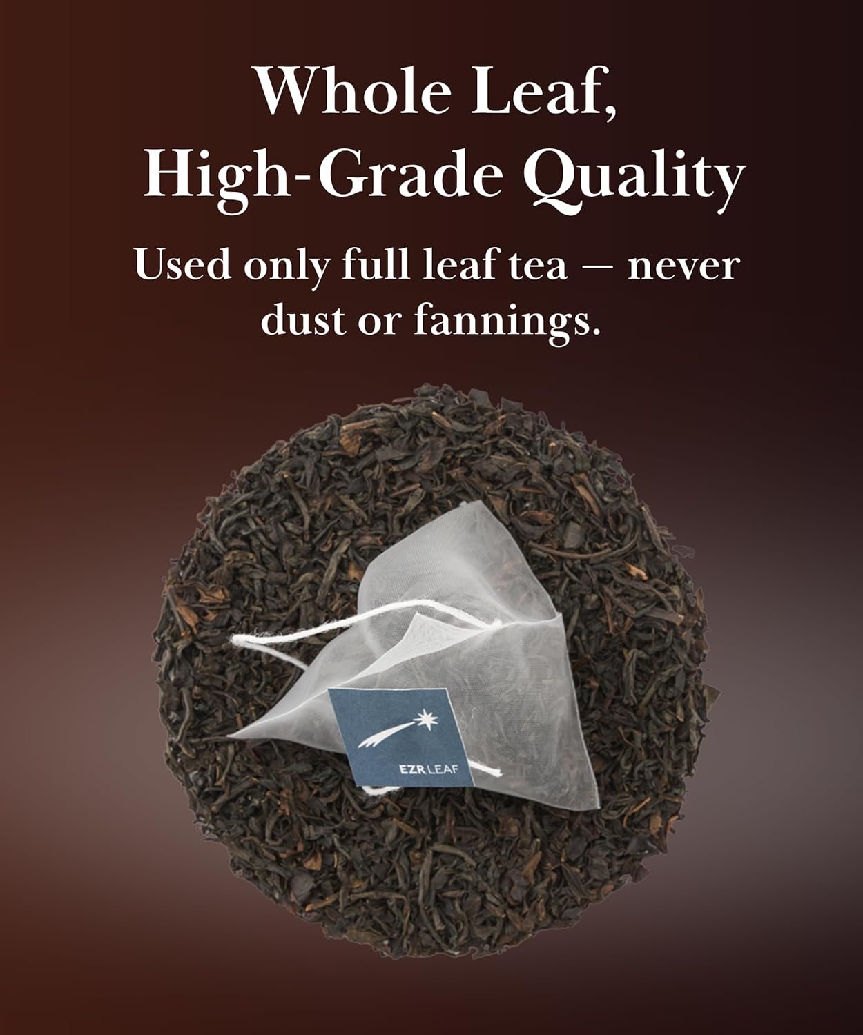 EZR Leaf English Breakfast Premium Whole Leaf Ceylon Black Tea, 20 counts 2.1 Once, Rich Flavor & Bold Aroma Blend, A Morning Ritual in Every Cup