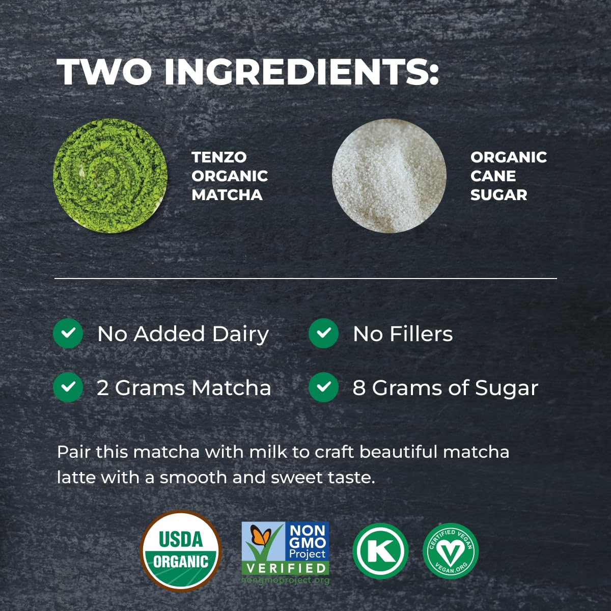 Tenzo Matcha Green Tea Powder, Organic Cafe Sweetened Matcha Latte Green Tea Powder, Ceremonial Barista Crafted Mix - Authentically Japanese - Matcha Latte Mix (35.27 Ounce)