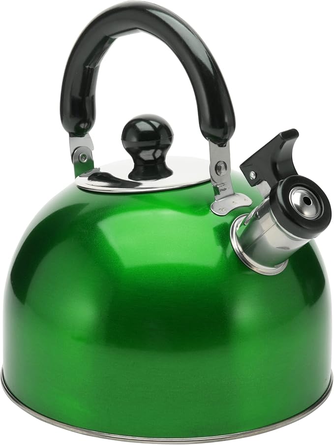 Stainless Steel Stovetop Whistling Tea Kettle 3 Liter (3-Quart) Classic Teapot with Ergonomic Handle