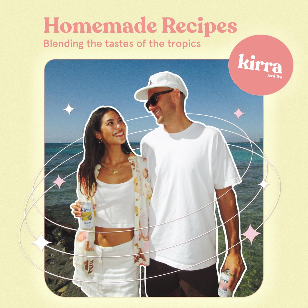 Kirra Organic Iced Tea 12 Pack Mix - Lightly Sweetened - No Added Sugar