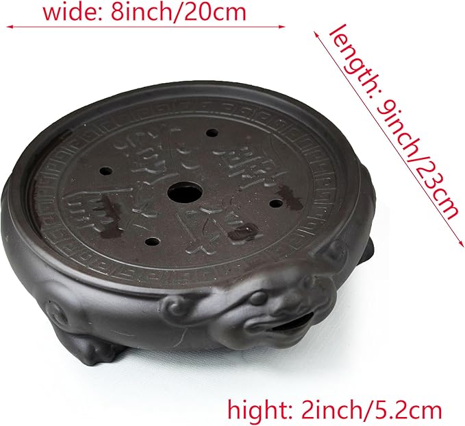 Tea Tray Saucer Mat Zisha Kungfu Tea Pixiu Saving Water Fortune Decorations Fengshui Good Luck Wealth (M)