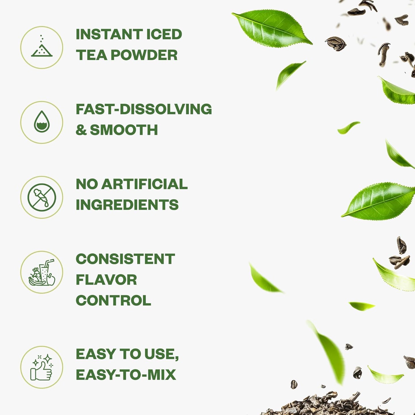 Purisure Unsweetened Instant Black Iced Tea Powder – Made from Real Tea Leaves, No Lemon Flavor, Sugarless, Zero- Calories, Dissolves in Cold Water, Makes Up to 220 plus Servings, 4 oz
