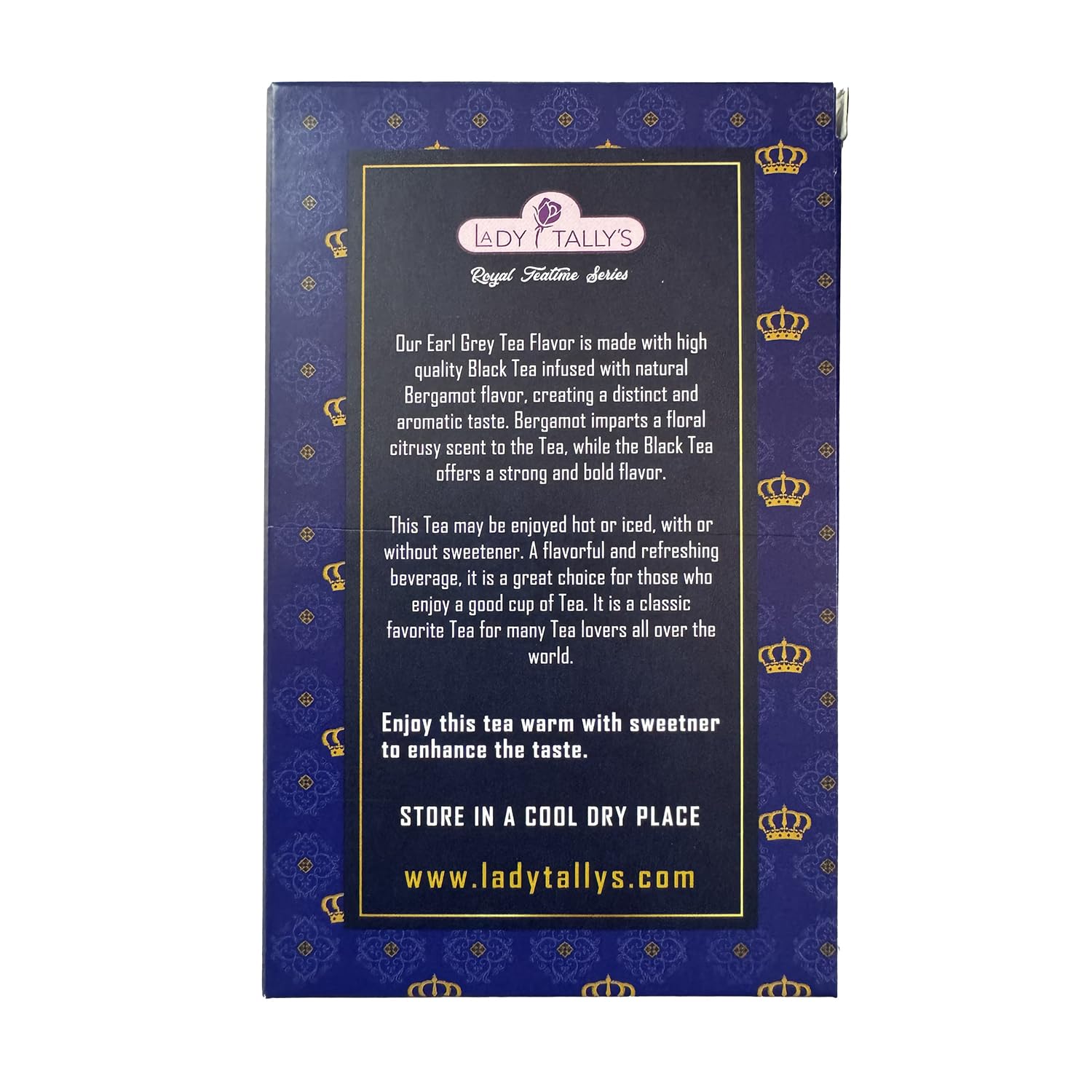 Herbal Cup Tea - Lady Tallys Earl Grey, Rich Flavor and Aroma for Daily Indulgence, Caffeinated, Enjoy Hot Cold Summer Winter, 20 Teabags (Pack of 6)