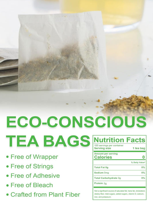 TeeLux Lemon Ginger Tea, Soothing &amp; Warming Flavor, Caffeine Free, 100 ct | Zesty Ginger Root Blend with Lemongrass, Lemon Peel &amp; Sweet Tea Leaves, Citrus Aroma, Sugar Free, Gluten Free, Hot or Iced