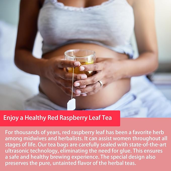 Samcci - Raspberry Leaf Tea Bag, 40 Teabags - Natural Herbal Tea - Pure Red Raspberry Leaf Herbal Tea - Non-GMO - Caffeine-free