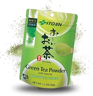 Oi Ocha Green Tea Powder + Matcha, Unsweetened, 1.1 Ounce Pouch