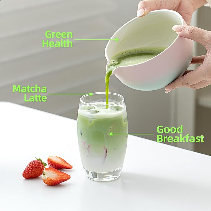 Teanagoo Matcha Whisk Set Pink,Ceremony Matcha Set Kit Grident Pink,Matcha Tea Set for Making Breakfast/Latte