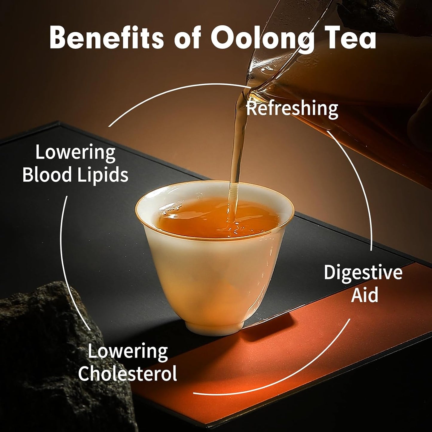 YUANSHENG Dahongpao Oolong Tea, Fujian Wuyi Rock Oolong Tea Loose Leaf with Nectar Aroma, Dark and Moist, Natural High Mountain Chinese Tea Dahongpao Big Red Robe 1.76Oz (50g) 特级大红袍 乌龙茶 中国功夫岩茶