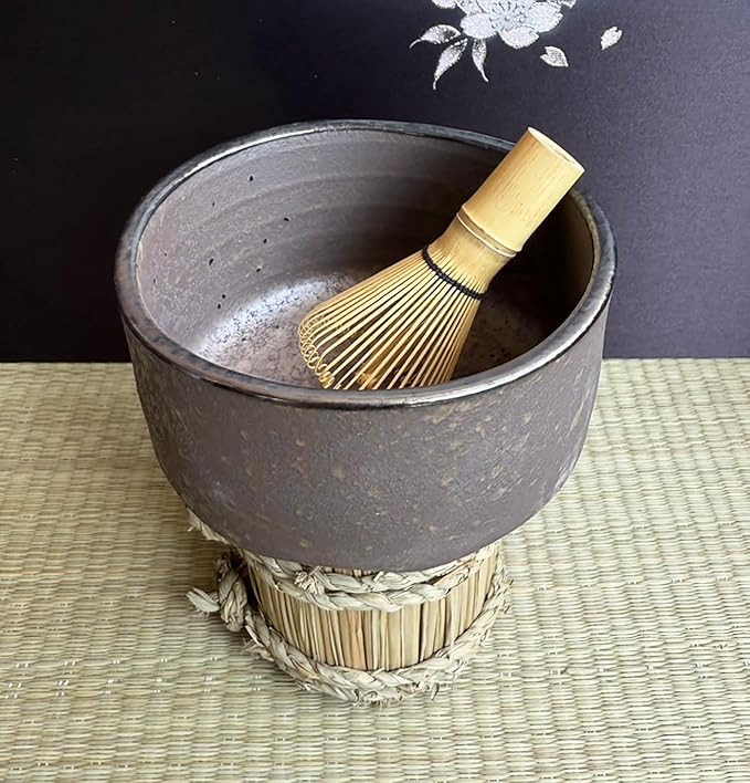 Japanese Traditional Handcrafted Mino Matcha Chawan Tea Bowl Cup Ceremony Tableware Pottery (Gin Kesshou)