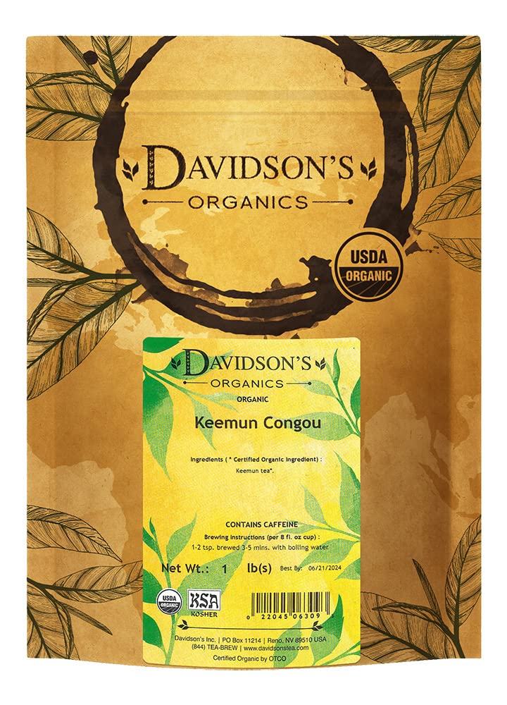 Davidson's Organics, Keemun Congou, Loose Leaf Tea, 16-Ounce Bag