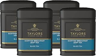 Taylors of Harrogate Scottish Breakfast Loose Leaf, 4.41 Ounce Tin (Pack of 4)