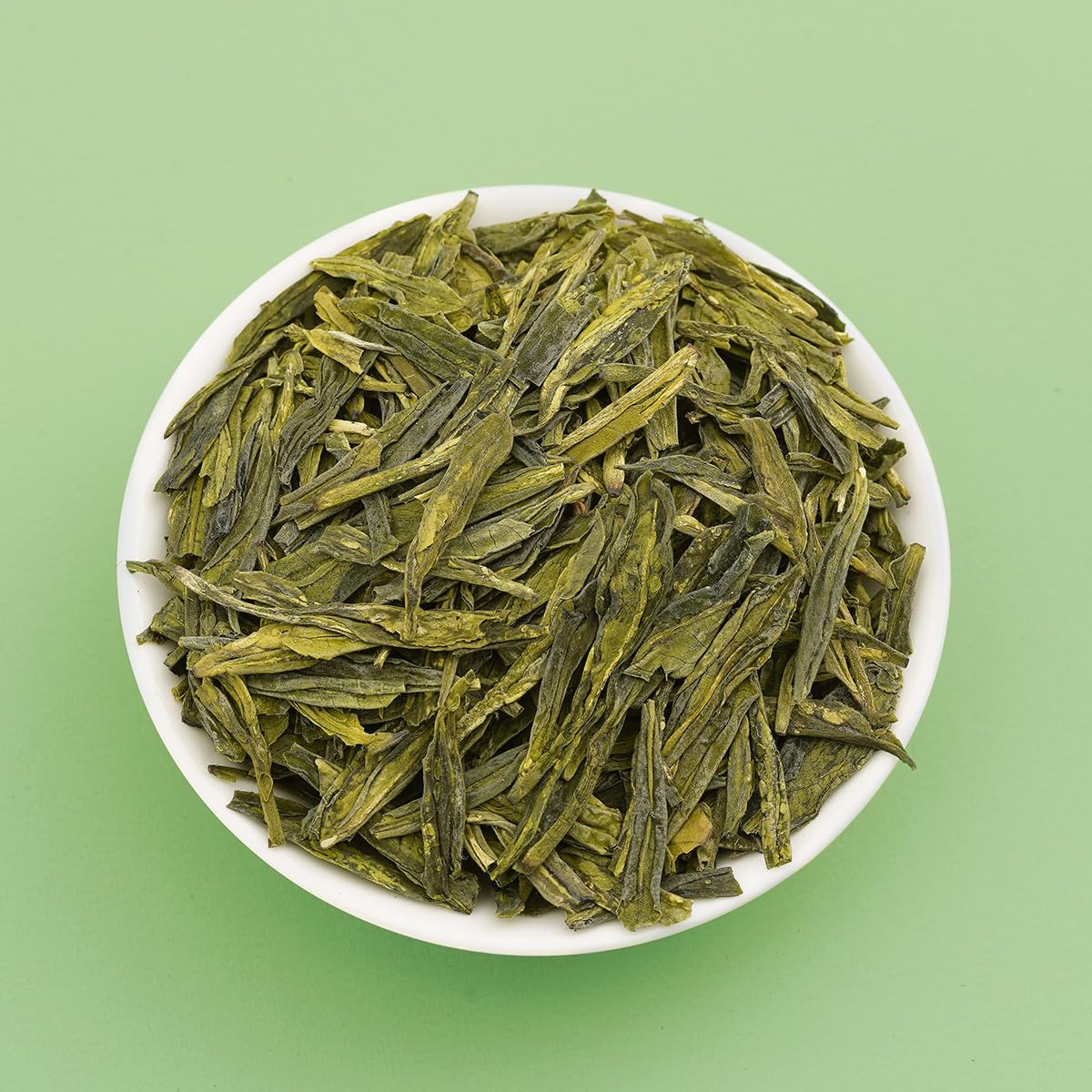 BAMATEA Longjing Dragonwell Loose Leaf Green Tea, 50g (1.76oz) | Traditional Chinese Tea Region, Flat Whole Tea Leaves, Smooth Chestnut Flavor, Multiple Infusions, Fresh Resealable Tea Tin