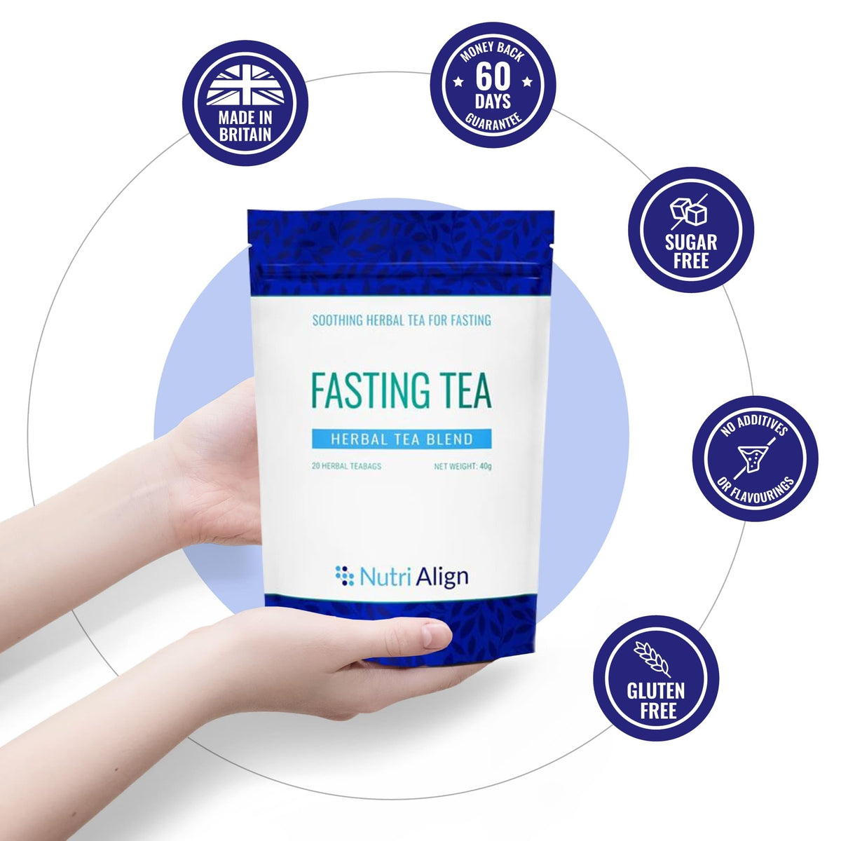 Nutri-Align Fasting Tea | 20 Herbal Teabags Chamomile Dandelion & Rosehips
