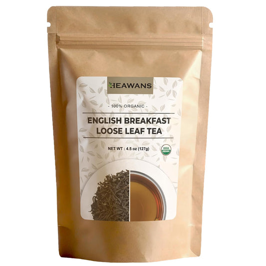 Organic Premium Grade Ceylon Tea (Organic English breakfast Loose leaf tea, 4.5oz)