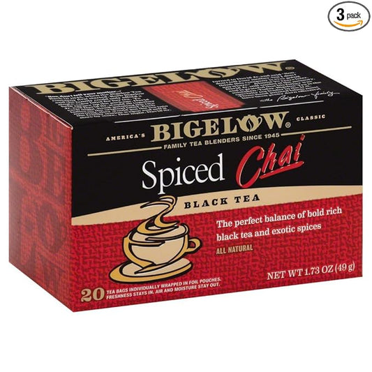 Bigelow Tea Chai Spiced 20bg - 3 PACK