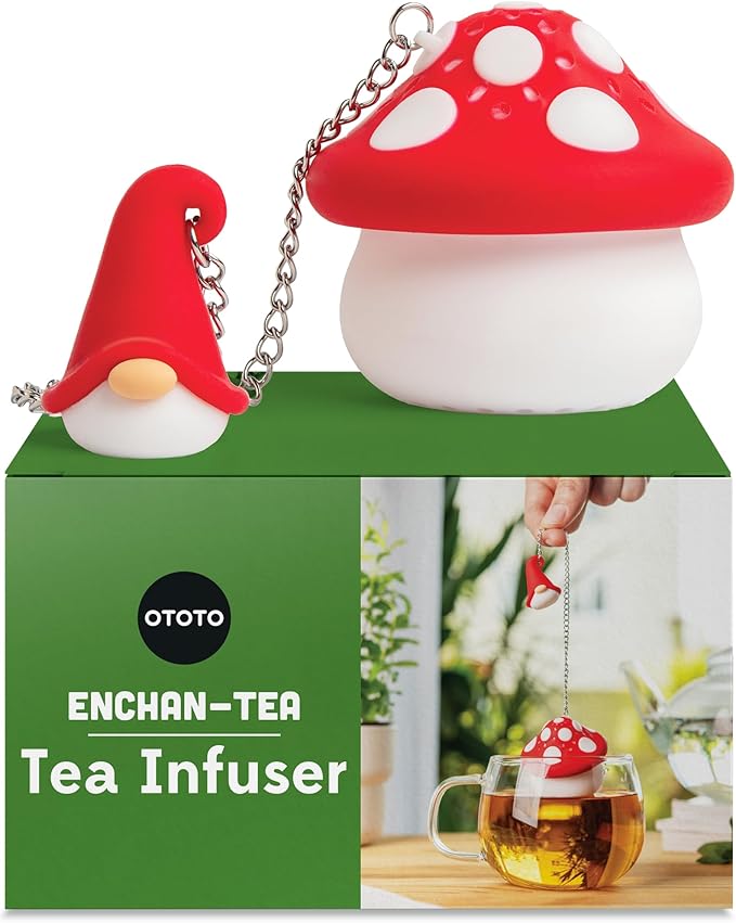 Cute Tea Strainers - Loose Leaf Tea Steeper, Tea Infuser for Loose Leaf Tea, Tea Diffusers, Tea Accessories, Mushroom Gifts, Cute Kitchen Accessories