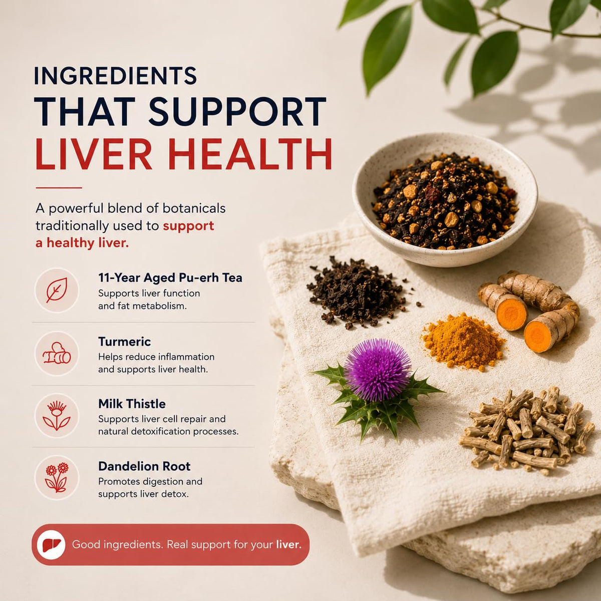 Michelle Peiret Liver Detox Tea, Milk Thistle Liver Detox, All Natural Ingredients Dandelion Tea, Cleanses &amp; Promotes Overall Wellness - 15 Servings